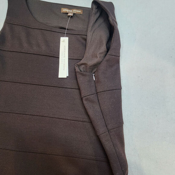 Adrienne Vittadini Flirtation Women's Sleeveless Stretch Midi Dress Black SZ 10 - Picture 5 of 10